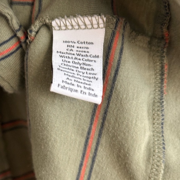 Standard Cloth Men’s Lightweight Cardigan Large Striped Green casual Cotton - Picture 4 of 4